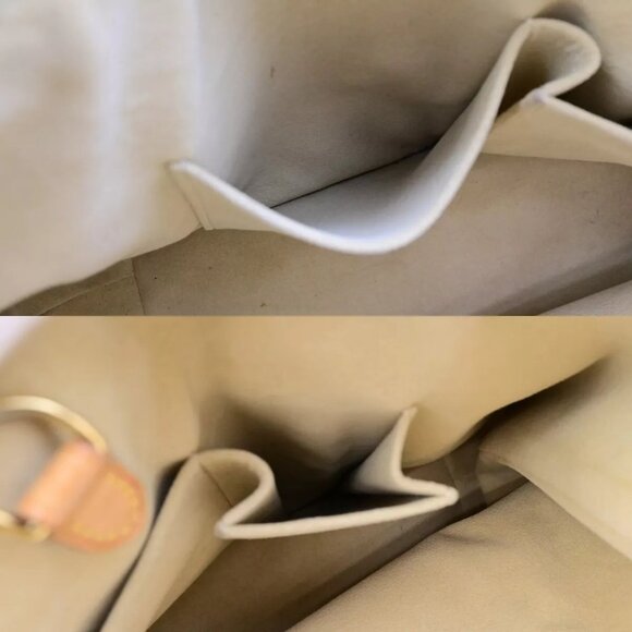 LOUIS VUITTON Hampstead PM Shoulder Bag Damier Azur Leather White - Picture 2 of 16